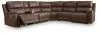 Ashley Furniture PCU12001S5 Bleckley - 6-Piece Power Reclining Sectional With LAF And RAF Recliners - Espresso