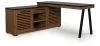 Ashley Furniture H737H1 Ashley Furniture H737H1 Kallari - Credenza With Desk Return - Warm Brown / Black