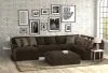 Jackson Furniture Industries 4376/72/75/30/28-49 Jackson Furniture Industries 4376/72/75/30/28-49 Mammoth - 3 Piece Sectional With Cocktail Ottoman (LSF Chaise) - Chocolate