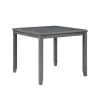 New Classic D1701-542-GRY Gia - 5 Piece Square Counter Dining Set (Table & 4 Chairs) - Gray
