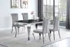 CoasterEssence 105073 Betty - Velvet Upholstered Dining Side Chair (Set of 4) - Gray And Chrome