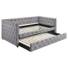 CoasterEssence 302161 Mockern - Upholstered Twin Daybed With Trundle - Gray