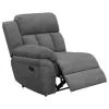 CoasterEssence 609542 Bahrain - Upholstered Motion Loveseat - Charcoal