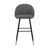 New Classic SAF199-BS-GRY New Classic SAF199-BS-GRY Oliver - Vegan Leather Bar Chair (Set of 2) - Gray