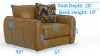 Jackson Furniture Industries 240601-1273/16-3073/16 Corvara - Top Grain Italian Leather Match Chair & 1/2 - Caramel