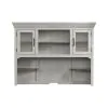 Intercon DK-HO-6852H-RFO-C Drake - Credenza Hutch - Rustic White / French Oak