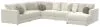 Jackson Furniture Industries 2235/36/31/59/76-16 Jackson Furniture Industries 2235/36/31/59/76-16 Ritzy - 6 Piece Modular Sectional (RSF Chaise) - Bone