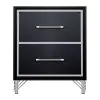 New Classic B1891-040 Ava - 2 Drawer Nightstand - Ebony