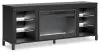 Ashley Furniture W2721-168 Cayberry - TV Stand With Fireplace - Black