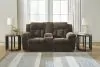 Ashley Furniture 3740794 Frohn - Dbl Reclining Loveseat With Console - Chocolate