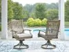 Ashley Furniture P701-602A Rainier Ranch - Swivel Chair With Cushion (Set of 2) - Brown / Beige