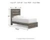 Ashley Furniture PCB2405B12 Ashley Furniture PCB2405B12 Graystorm - Twin Panel Bed - Brown Gray