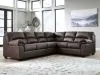 Ashley Furniture PC27705S3 Ashley Furniture PC27705S3 WillowBend - 3-Piece Sectional With RAF Sofa With Corner Wedge - Umber