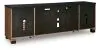 Ashley Furniture W737-78 Kallari - XL TV Stand With Fireplace Option - Warm Brown / Black