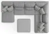 Jackson 3480/75/30/72/28-18 Jackson 3480/75/30/72/28-18 Titan - 3 Piece Sectional With Comfort Coil Seating, 9 Included Accent Pillows And 1 Included Cocktail Ottoman (Left Side Facing Chaise) - Moonstruck