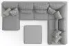 Jackson Furniture Industries 3480/75/30/72/28-18 Jackson Furniture Industries 3480/75/30/72/28-18 Titan - 3 Piece Sectional With Comfort Coil Seating, 9 Included Accent Pillows And 1 Included Cocktail Ottoman (Left Side Facing Chaise) - Moonstruck