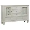 CoasterEssence 201309Q-S5 Sandy Beach - 5 Piece Queen Bedroom Set - Cream White
