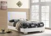 CoasterEssence 203500F Felicity - Wood Full LED Panel Bed - White High Gloss