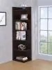 CoasterEveryday 800270 Alder - 6-Shelf Corner Bookcase - Cappuccino