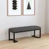 Coaster Fine Furniture 907516 Mesa - Boucle Upholstered Tufted Accent Bench - Charcoal