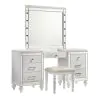 New Classic 02-9698W-VMS New Classic 02-9698W-VMS Valentino - Vanity Table & Mirror & Stool - White