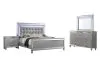 New Classic 02-9698S-14N New Classic 02-9698S-14N Valentino - Eastern King 4 Piece Bedroom Set (Bed, Dresser, Mirror, Nighstand) - Silver