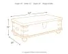 Ashley Furniture T757-9 Carynhurst - Lift Top Cocktail Table - White Wash Gray