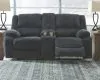 Ashley Furniture 7650494 Draycoll - DBL Rec Loveseat w/Console - Dark Gray