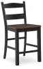 Ashley Furniture D546-724 Valebeck - Barstool (Set of 2) - Black / Brown