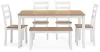Ashley Furniture D398-325 Ashley Furniture D398-325 Gesthaven - Dining Room Table Set (Set of 6) - Natural / White