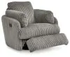 Ashley Furniture 9490361 Tie-Breaker - Swivel Glider Recliner - Fog