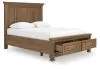 Ashley Furniture PCB779B11 Ashley Furniture PCB779B11 Feddinger - Queen Panel Storage Bed - Medium Brown