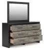 Ashley Furniture PCB1118B1 Ashley Furniture PCB1118B1 Broachmyn - Dresser And Mirror - Black / Gray
