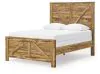 Ashley Furniture PCB1580B2 Maystonna - Queen Crossbuck Panel Bed - Brown