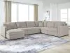 Benchcraft® 68605S104 Benchcraft® 68605S104 ModMax Luxe - 5-Piece Sectional With LAF Corner Chaise With Storage And Pop Up Sleeper - Flint