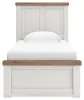 Benchcraft® B4615B2 Savonport - Twin Panel Bed - White / Brown
