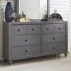 Liberty Furniture 423-BR30 Cottage View - 6 Drawer Dresser - Dark Gray