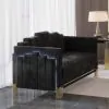 New Classic U2034-20-BLK Empire - Lighted Loveseat - Black