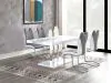 CoasterEssence 193811-S5 Brooklyn - 5 Piece Rectangular Dining Set - White High Gloss