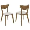 CoasterEveryday 103062 Kersey - Curved Wood Dining Side Chair (Set of 2) - Chestnut