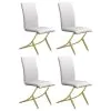 CoasterEssence 105171 Carmelia - Upholstered Dining Side Chairs (Set of 4) - White