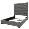 CoasterEssence 300621KE Camille - Upholstered Eastern King Panel Bed - Gray