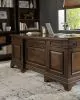 CoasterElevations 881281 Hartshill - 7-Drawer Executive Desk - Burnished Oak