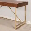 Furniture of America CM-DK6447 Halstein - Writing Desk - Light Walnut / Gold