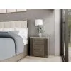 Riverside Furniture 87168 Sariel - Stone Top 3 Drawer Nightstand - Dark Brown