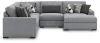 Benchcraft® 61305S7 Benchcraft® 61305S7 Bealton - 5-Piece Sectional With RAF Corner Chaise - Salt And Pepper