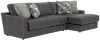 Jackson Furniture Industries 5045/63/76-28 Jackson Furniture Industries 5045/63/76-28 Minori - Italian Leather 2 Piece Sofa / Chaise With RSF Chaise - Steel