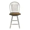 Liberty Furniture 186W-B100324 Liberty Furniture 186W-B100324 Carolina Crossing - Windsor Swivel Counter Chair - White / Antique Honey