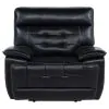 Coaster Fine Furniture 609613PP Hewitt - Leather Upholstered Dual Power Recliner Chair - Black