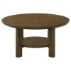 Coaster Fine Furniture 706308-S2 Ottowa - 2 Piece Round Wood Coffee Table Set - Brown